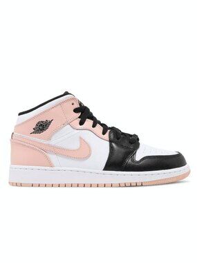 Nike Air Jordan 1 Mid Pink White Black 640734-133 Youth Size: 3Y